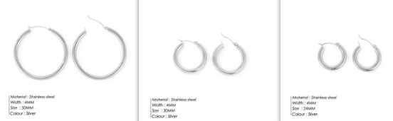 Simple Round Hoop Earring Personality