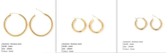 Simple Round Hoop Earring Personality